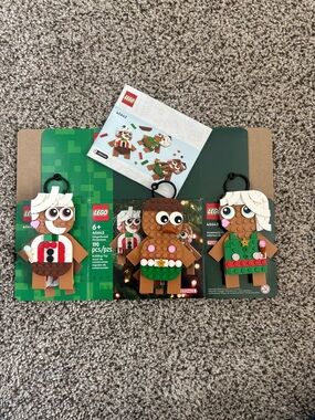 LEGO Gingerbread Holiday Ornament Trio